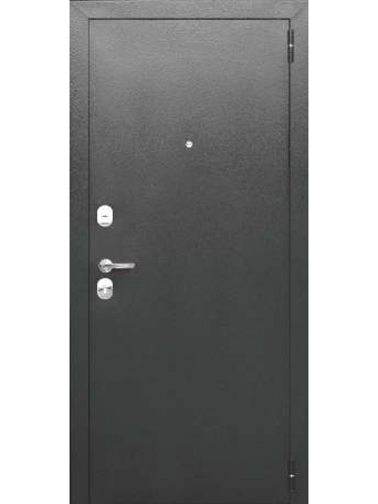 Дверь ГАРДА 7 см Серебро металл/металл