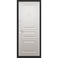 дверь Luxor 2 мм Букле антрацит Багет велюр белый софт