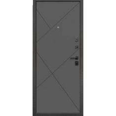 Дверь 7 см Гарда Антик Серебро / Белый матовый, Ясень графит эмаль